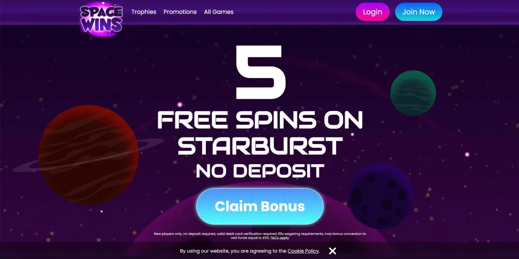 SpaceWins Casino Home